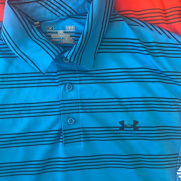 Under Armour Black and Blue Polo Shirts Casual Collection - Picture 4 of 6